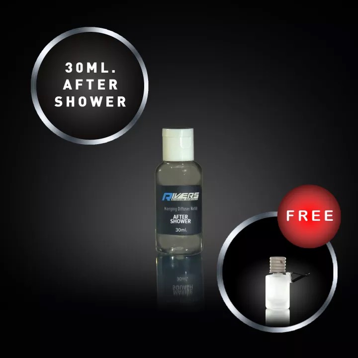 Rivers Hanging Diffuser After Shower Refill – 30ml. with free Hanging Diffuser Bottle and Vent Clip