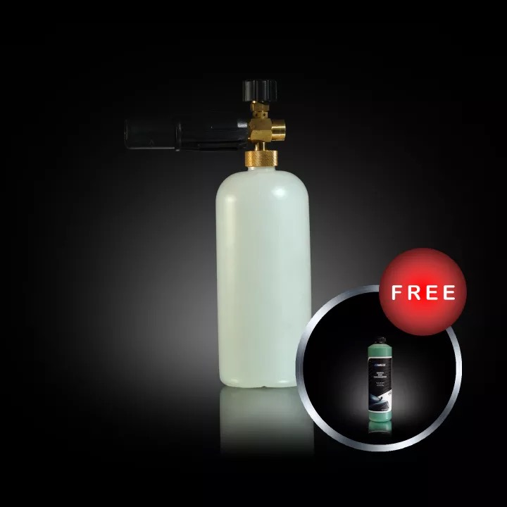 High Pressure Washer Jet 1/4″ Snow Foam Lance / Cannon  / Gun Car Clean Washer Bottle with Free Rivers Wash & Wax Car Shampoo (500ml.)