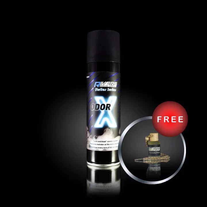 Rivers Odor X Aerosol, Odor Eliminator and Refresher, Cherry Scent – 250ml. with free Cherry Diffuser