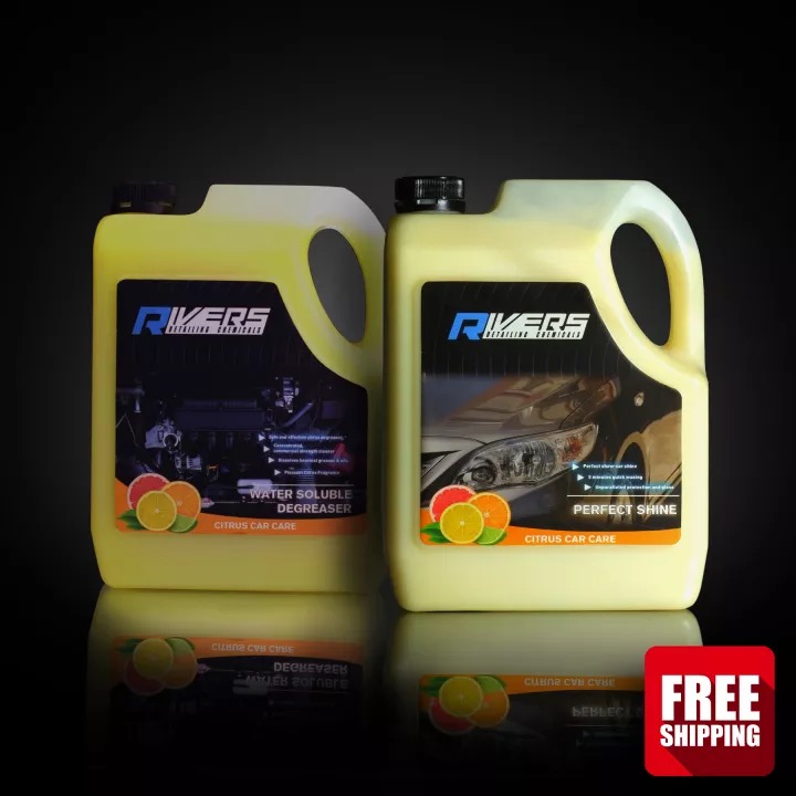 Rivers Perfect Shine Car Wax 1gal. & Water Soluble Degreaser / Engine Exterior Cleaner 1gal.