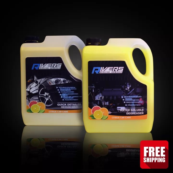 Rivers Quick Detailer / Liquid Wax 1 gal. & Rivers Engine Exterior Cleaner / Degreaser 1 gal.
